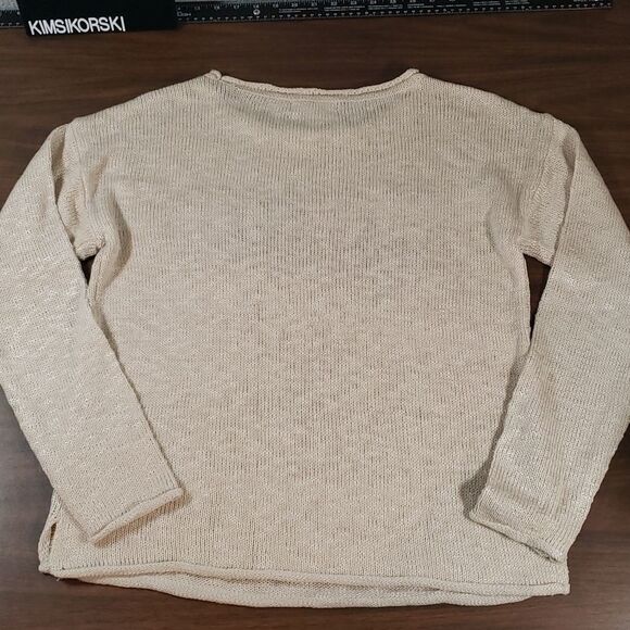 Summer Dreaming in This SuperSoft Pastel Lettering Boyfriend Sweater by Marled M - Picture 4 of 5